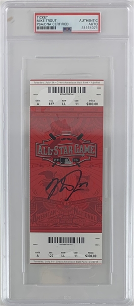 Mike Trout Signed 2015 All Star Game Ticket :: Trout All-Star MVP Performance! (PSA/DNA Encapsulated)
