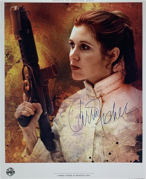 Carrie Fisher Signed 16 x 20 Official Pix Photograph as Princess Leia (Beckett/BAS LOA)