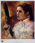 Carrie Fisher Signed 16" x 20" Official Pix Photograph with Holiday Inscription! (Beckett/BAS LOA)
