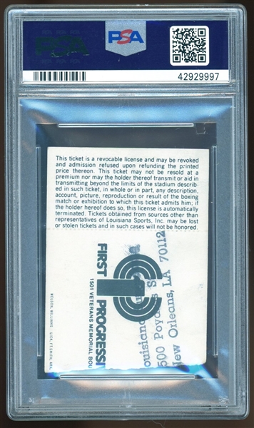 1978 Ali vs. Spinks Ticket Stub :: Troy Kinunen Collection (PSA/DNA)