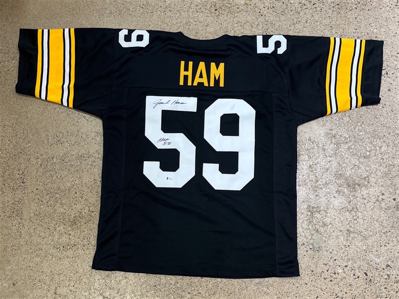 Jack Ham Signed & HOF Inscribed Pittsburgh Steelers Jersey (Beckett/BAS)