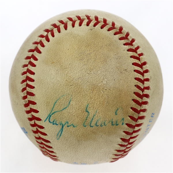 Mickey Mantle & Roger Maris Dual-Signed Official American League Bobby Brown Baseball (Full Beckett LOA)