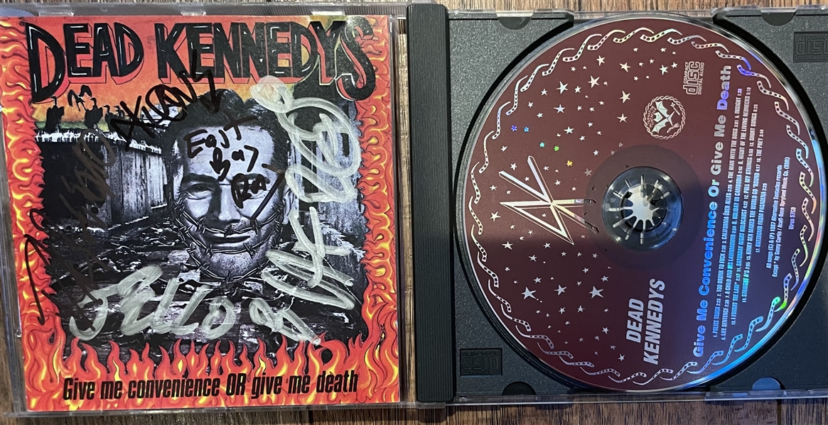 Dead Kennedys Group Signed “Give Me Convenience OR Give me Death” CD (4 Sigs) (Roger Epperson/REAL LOA)  