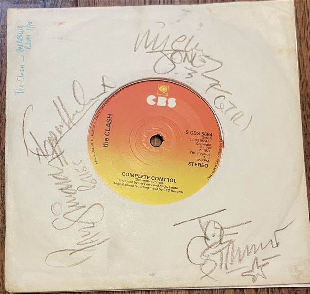 The Clash Fully Group Signed “Complete Control” 7 Vinyl (4 Sigs) (Third Party Guaranteed)