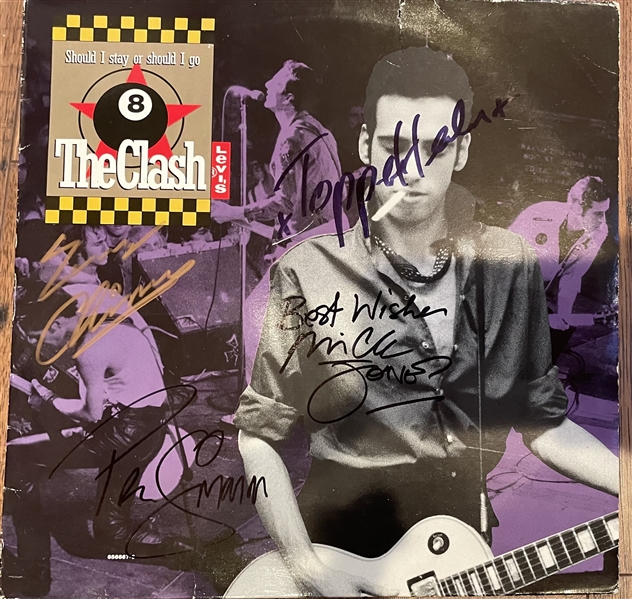 The Clash Group Signed “Should I Stay or Should I Go” 12 Vinyl (4 Sigs) (Roger Epperson/REAL LOA)  