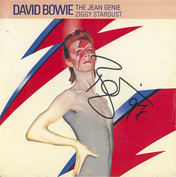 David Bowie 1997 Signed “The Jean Genie” 7” Single Record (Andy Peters Bowie Expert) 
