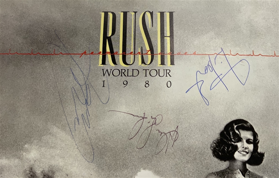 Rush Group Signed “1980 World Tour” Program (3 Sigs) (Roger Epperson/REAL LOA)  