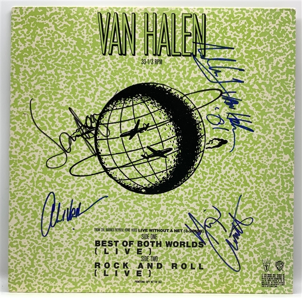 Van Halen Group Signed “Best of Both Worlds” 12 Record (4 Sigs) (Roger Epperson/REAL LOA)  