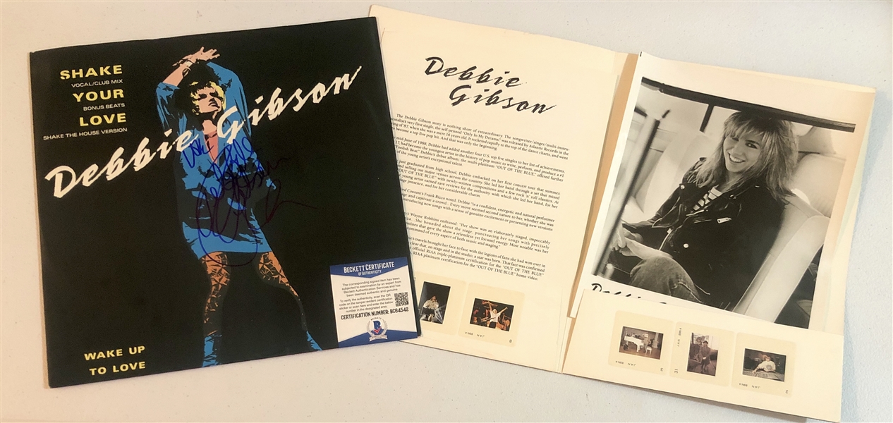 Debbie Gibson In-Person Signed “Shake Your Love” 12” Record w/ Original Promo Folder (John Brennan Collection) (Beckett/BAS Authentication)