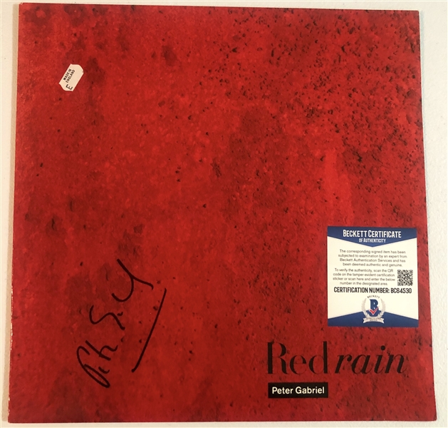 Peter Gabriel In-Person Signed “Redrain” 12” Record (John Brennan Collection) (Beckett/BAS Authentication)