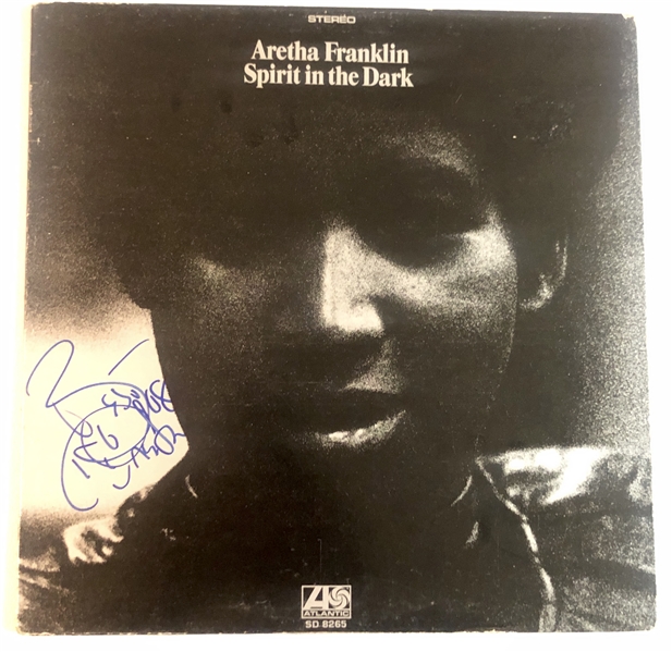 Aretha Franklin In-Person Signed “Spirit in the Dark” Album Record (John Brennan Collection) (Beckett/BAS Authentication)
