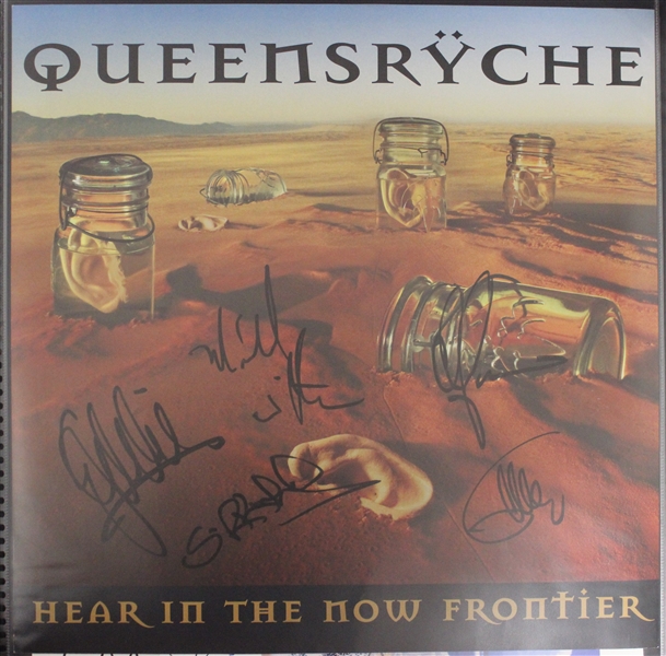 Queensryche Group Signed 24” x 24” “Hear in the Now Frontier” Poster (5 Sigs) (ACOA Authentication)