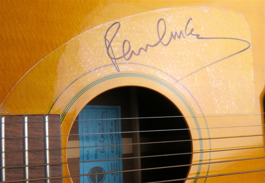 The Beatles: Paul McCartney Signed Epiphone Texan FT-79 McCartney Model Acoustic Guitar (Beckett/BAS LOA, JSA LOA, and Caiazzo LOA)