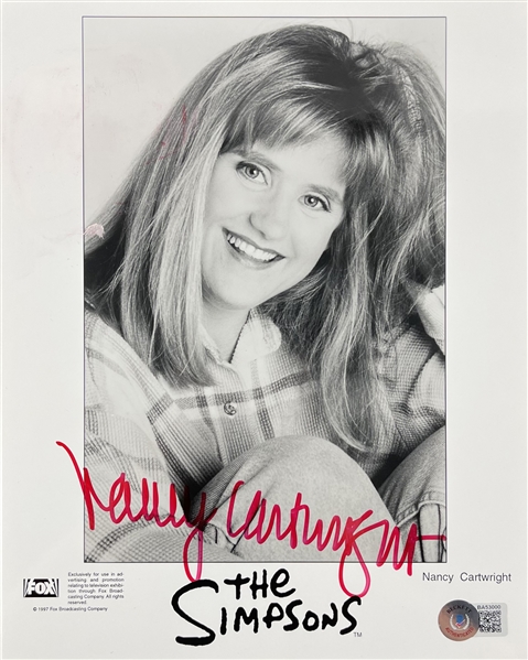 The Simpsons: Nancy Cartwright Signed 8" x 10" B&W Promotional Photograph (Beckett/BAS COA)