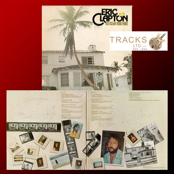 Eric Clapton & His Band Vintage Signed "461 Ocean Boulevard" Record Album (Tracks UK LOA)
