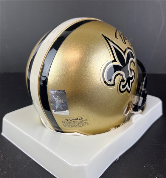 Drew Brees Signed Saints Super Bowl XLIV Mini-Helmet (Brees Holo/Third Party Guaranteed)
