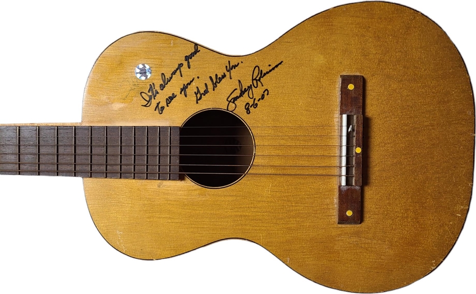 Smokey Robinson Autographed Signed Vintage Acoustic Guitar (Third Party Guaranteed)