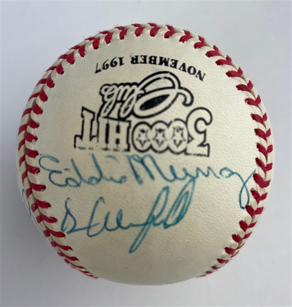 Multi-Signed Ltd. Ed. 3000 Hit Club Baseball w/ Rose, Mays, Musial, & More! (13 Sigs)(PSA LOA)