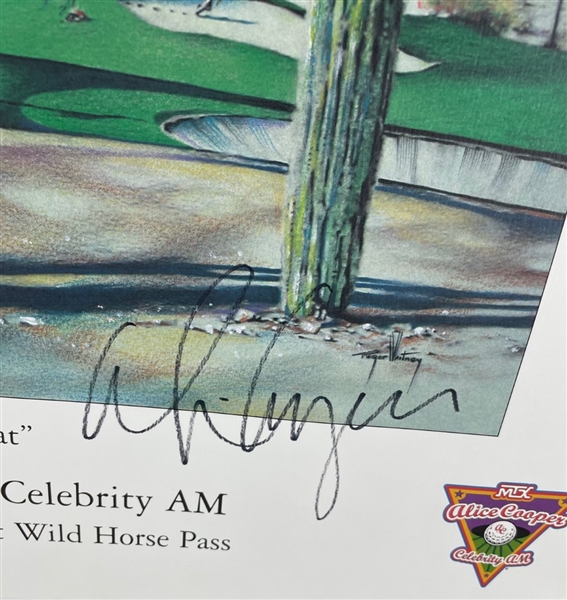 Alice Cooper Signed 8th Annual MTX/Alice Cooper Celebrity AM Golf Tournament Poster (JSA)