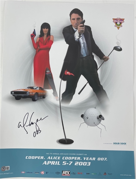 Alice Cooper Signed "7th Annual "Cooper, Alice Cooper Year 007 Celebrity Golf Tournament" Poster (Beckett/BAS)