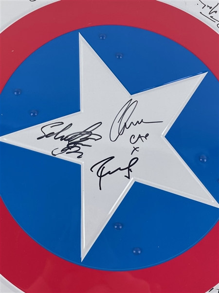 Captain America: Cast Signed Shield (13/Sigs) (Beckett/BAS)