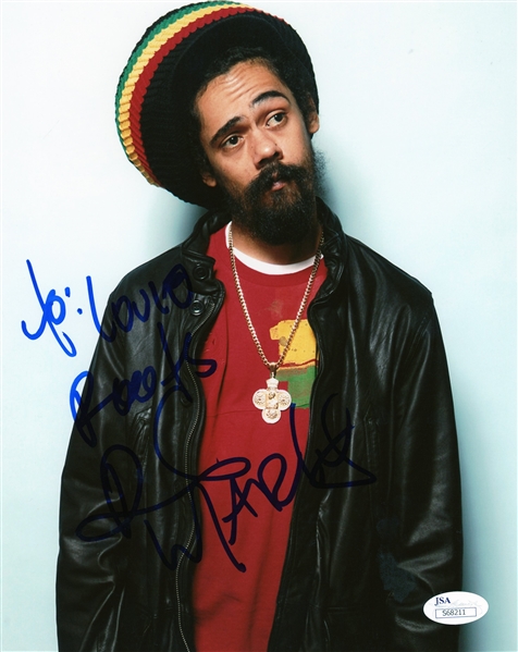 Damien Marley Signed 8" x 10" Photo (3 Sigs)(JSA Sticker)