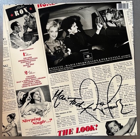 Roxette: Giselle & Fredriksson Dual-Signed “Look Sharp!” Album Record (Third Party Guaranteed) 