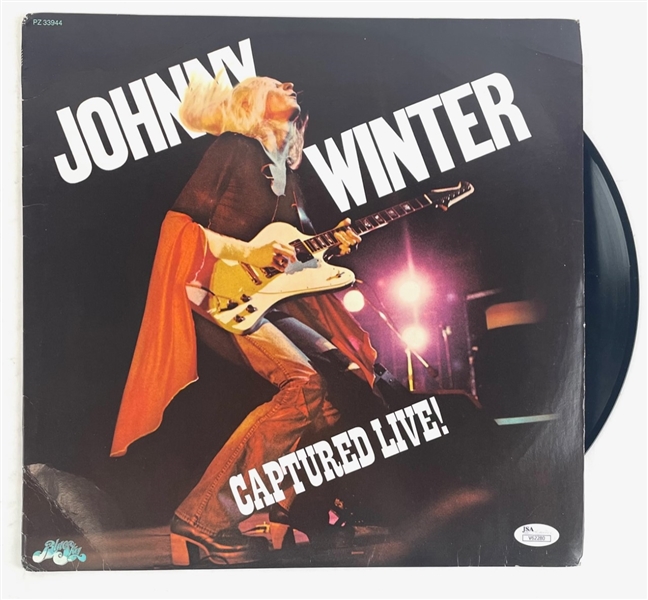 Johnny Winter Signed Captured Live Album (JSA)