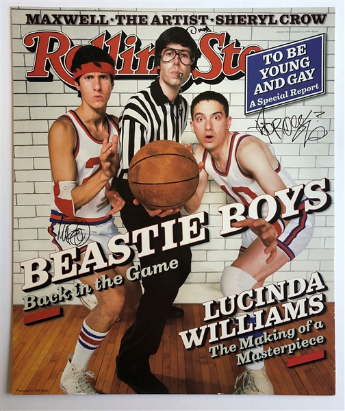 The Beastie Boys Group Signed 19 x 22.75 Rolling Stone Magazine Promotional Poster (Epperson/REAL LOA)
