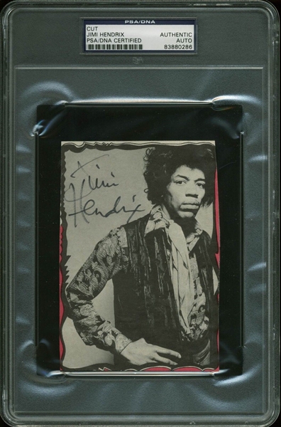 Jimi Hendrix Rare Signed 4 x 5.5 Black & White Magazine Page Photograph (PSA/DNA Encapsulated & REAL/Epperson)