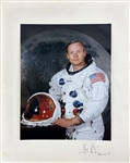 Apollo 11: Neil Armstrong Rare & Desirable Signed 16" x 20" Photo Mat Presentation Piece with Desirable "Apollo 11" Inscription (Beckett/BAS LOA)