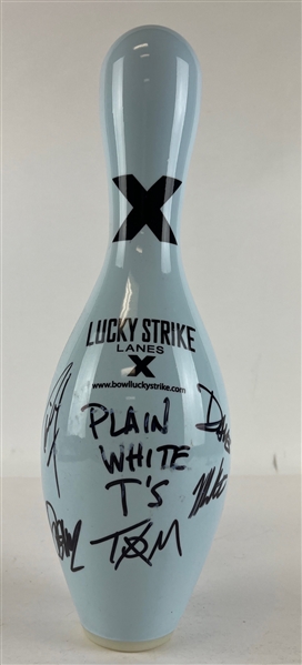 Plain White Ts Signed & Used Lucky Strike Bowling Alley Pin (Third Party Guaranteed)