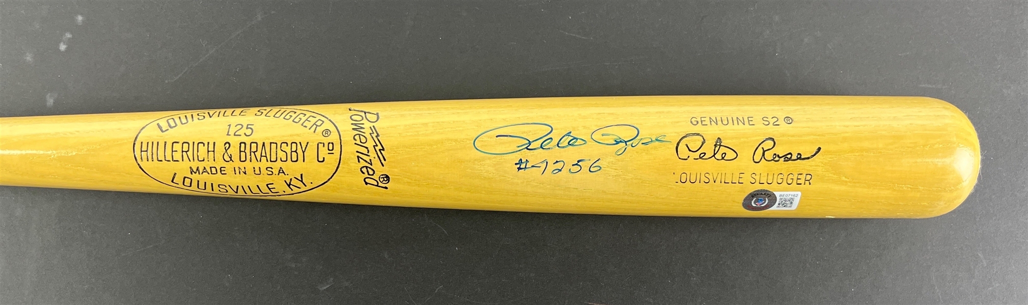 Pete Rose Signed & Career Hits Inscribed Louisville Slugger Bat (Beckett/BAS)