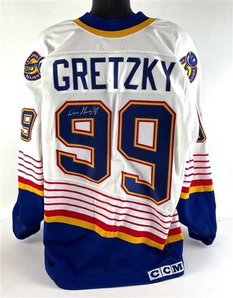 Wayne Gretzky Signed Official St. Louis Blues CCM Jersey (Upper Deck)