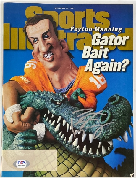 Peyton Manning Signed 1997 Sports Illustrated Magazine (PSA/DNA)