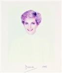 Princess Diana RARE Signed 1988 Official Royal Portrait Photograph (Beckett/BAS)