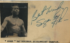 Sugar Ray Robinson Signature (Beckett/BAS LOA)