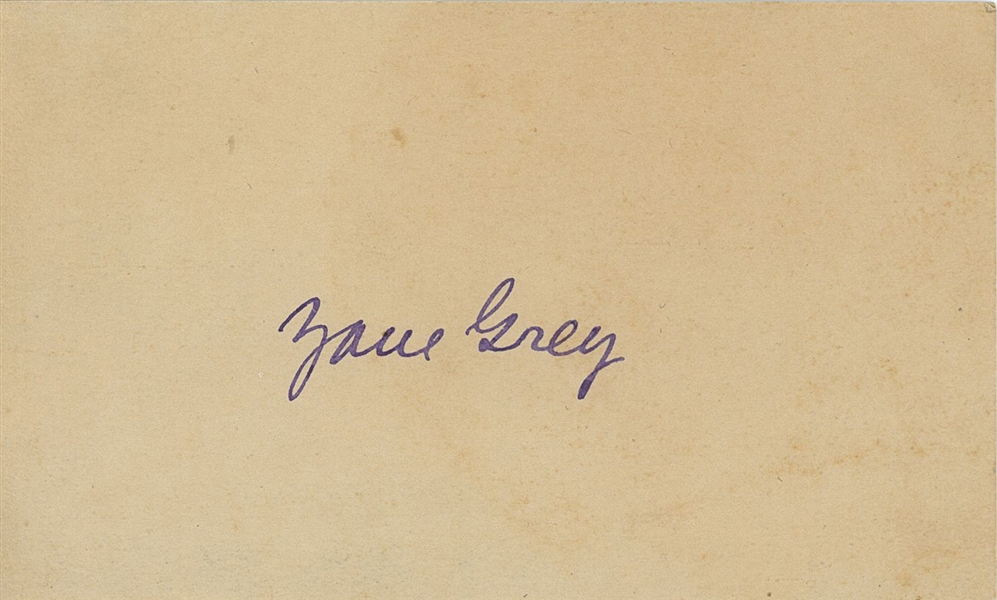 Zane Grey Signature (Third Party Guaranteed) 