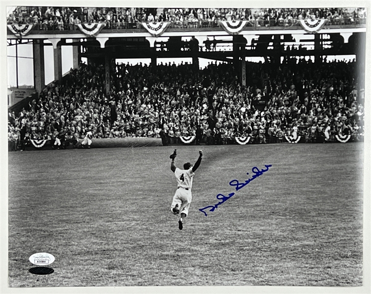 Brooklyn Dodgers: Duke Snider Signed 14” x 11” Photo (JSA Authentication)