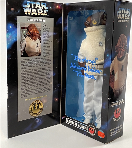 Star Wars: “Admiral Ackbar” Tim Rose Signed 12" Figurine Toy (Third Party Guaranteed)