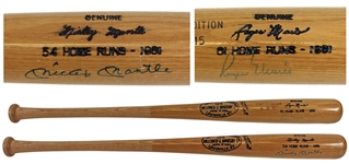 Mickey Mantle & Roger Maris Dual Signed 1961 Commemorative Louisville Slugger Bat (#10/115)(PSA/DNA LOA)