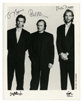 Genesis 1990s Group Signed Virgin Records Promotional Photograph (3 Sigs) (UK) (Tracks COA)