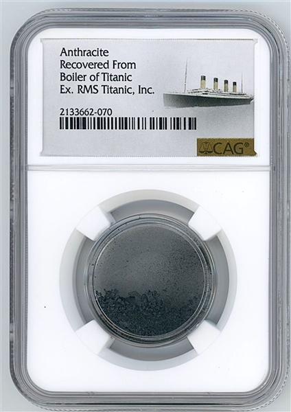 Titanic Anthracite Recovered From Shipwreck (CAG Encapsulated, Ex. RMS Titanic Inc.) 