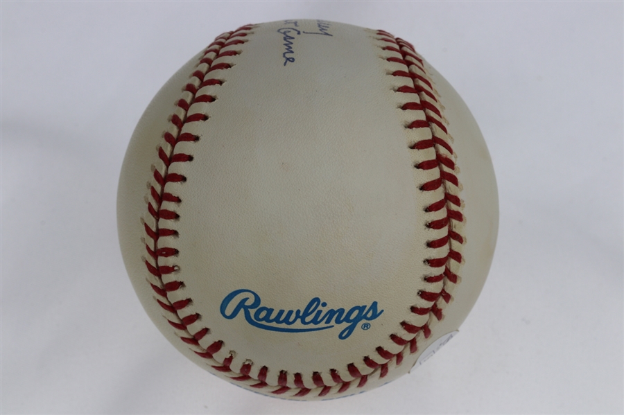 Don Larsen Signed OAL Baseball Inscribed 1956 WS Perfect Game (JSA Authentication)