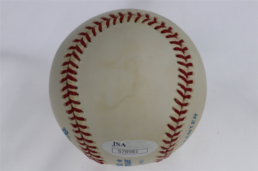 Don Larsen Signed OAL Baseball Inscribed 1956 WS Perfect Game (JSA Authentication)