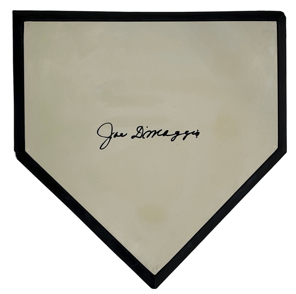 Joe DiMaggio Signed Full Size Home Plate (JSA Authentication)