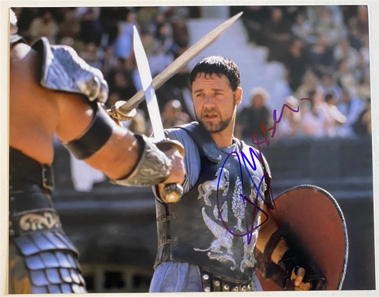 Gladiator: Russell Crowe In-Person Signed 14” x 11” Photo (Oscar-Winning Performance) (JSA Authentication)