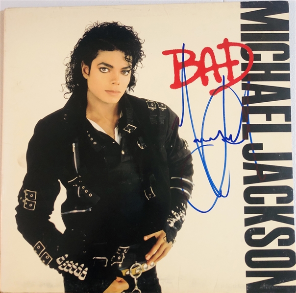 Michael Jackson In-Person Signed “Bad” Album Record (JSA Authentication)
