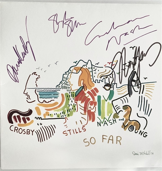 Crosby, Stills, Nash & Young Group Signed “So Far” Album (4 Sigs) (Roger Epperson/REAL LOA)