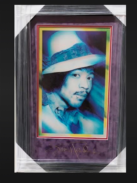 Jimi Hendrix Rare Lenticular 18” x 27” by Gered Mankowitz Expertly Framed 